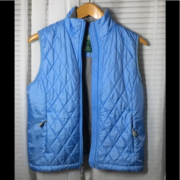 Women’s L.L Bean Light Blue Quilted Vest Size S - Picture 2 of 6
